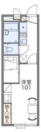 レオパレスマンダリアンコート藤井 203｜香川県高松市鬼無町藤井(賃貸アパート1K・2階・22.35㎡)の写真 その2