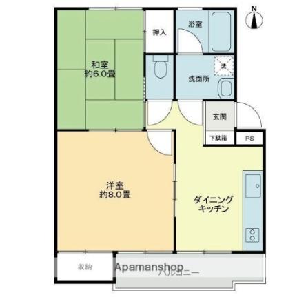 カサデル・セレッソＢ B102｜香川県高松市多肥下町(賃貸アパート2DK・1階・47.50㎡)の写真 その2