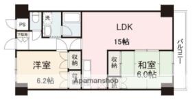 香川県高松市栗林町１丁目（賃貸マンション2LDK・5階・64.40㎡） その2