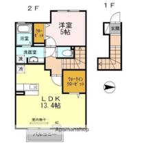 香川県高松市飯田町（賃貸アパート1LDK・2階・52.59㎡） その2