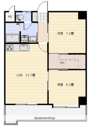 香川県高松市塩上町３丁目(賃貸マンション2LDK・2階・56.75㎡)の写真 その2