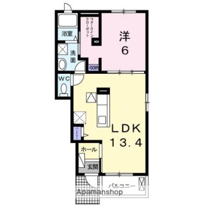 香川県高松市六条町（賃貸アパート1LDK・1階・47.08㎡） その2