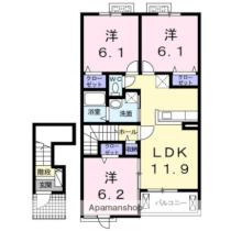 香川県高松市六条町（賃貸アパート3LDK・2階・67.91㎡） その2