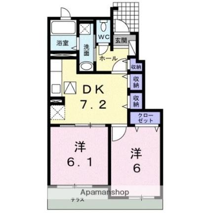 香川県木田郡三木町大字井上（賃貸アパート2DK・1階・45.89㎡） その2