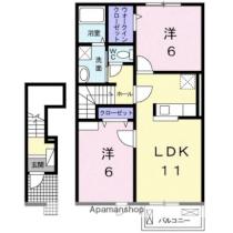 香川県高松市西山崎町（賃貸アパート2LDK・2階・57.10㎡） その2