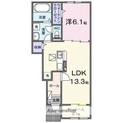 香川県高松市仏生山町甲（賃貸アパート1LDK・1階・50.05㎡） その2