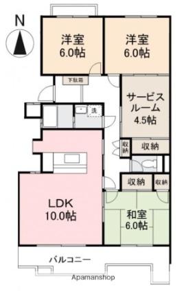 オリエントコート三条 103｜香川県高松市三条町(賃貸マンション3SLDK・1階・86.13㎡)の写真 その2