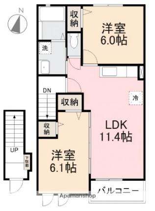 グランデーメゾン 202 ｜ 香川県高松市春日町（賃貸アパート2LDK・2階・55.35㎡） その2