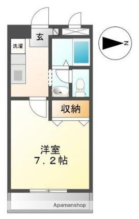 クレインコート 202｜香川県高松市鶴市町(賃貸アパート1K・2階・24.84㎡)の写真 その2