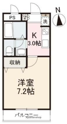 クリスタル屋島 202 ｜ 香川県高松市屋島西町（賃貸アパート1K・2階・24.79㎡） その2