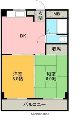 セゾンＡＧＡ 402｜香川県綾歌郡宇多津町浜五番丁(賃貸マンション2DK・4階・40.00㎡)の写真 その2