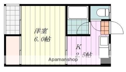 野中ビル 405｜愛媛県松山市鉄砲町(賃貸マンション1K・4階・19.62㎡)の写真 その2