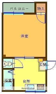 メゾン美和 402｜愛媛県松山市北立花町(賃貸マンション1K・4階・21.87㎡)の写真 その2