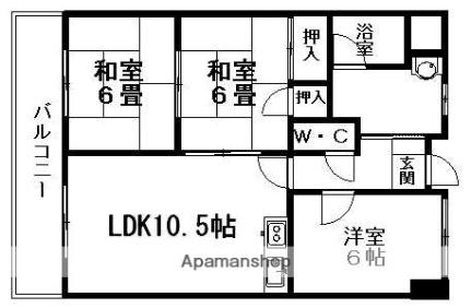 ユートピアハイツ ｜愛媛県松山市安城寺町(賃貸マンション3LDK・7階・65.70㎡)の写真 その2