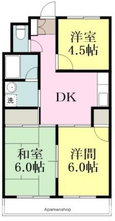 徳和マンション 502｜愛媛県東温市横河原(賃貸マンション3DK・5階・48.99㎡)の写真 その2