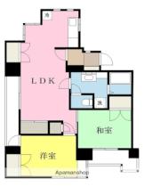 ドリームスクェアーかやまち 501 ｜ 愛媛県松山市萱町１丁目（賃貸マンション2LDK・5階・73.14㎡） その2