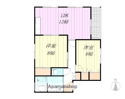 エッフェルハイツ　Ａ棟 A101｜愛媛県松山市古川北４丁目(賃貸アパート2LDK・1階・55.00㎡)の写真 その2