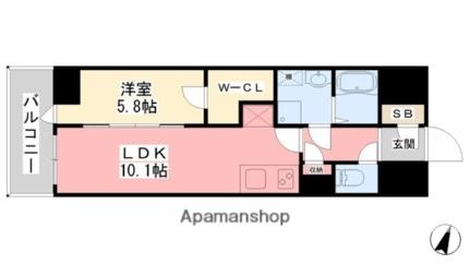 ルミナス勝山東 1304｜愛媛県松山市築山町(賃貸マンション1LDK・13階・42.91㎡)の写真 その2