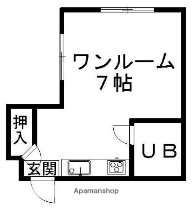 愛媛県松山市清水町３丁目(賃貸マンション1R・2階・17.50㎡)の写真 その2