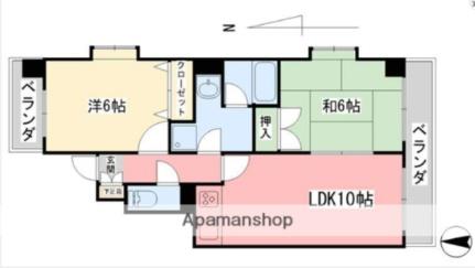 ロイヤルコート松山 ｜愛媛県松山市古川南１丁目(賃貸マンション2LDK・3階・48.20㎡)の写真 その2