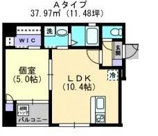 愛媛県松山市松前町４丁目(賃貸マンション1LDK・6階・37.97㎡)の写真 その2