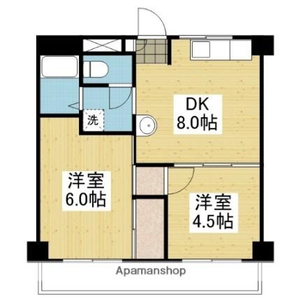 愛媛県松山市福音寺町(賃貸マンション2DK・1階・48.60㎡)の写真 その2