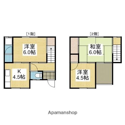 愛媛県松山市中村４丁目(賃貸一戸建3K・2階・50.00㎡)の写真 その2