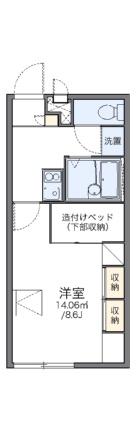 レオパレスアビタシオン 205｜愛媛県東温市南方(賃貸アパート1K・2階・23.18㎡)の写真 その2