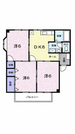 ロイヤルプリンス21 201｜愛媛県松山市森松町(賃貸アパート3DK・2階・47.69㎡)の写真 その2