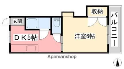 アザミハイツ松山 ｜愛媛県松山市築山町(賃貸マンション1DK・2階・22.68㎡)の写真 その2