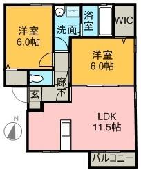 ストリートＭ 205｜愛媛県新居浜市篠場町(賃貸アパート2LDK・2階・55.40㎡)の写真 その2