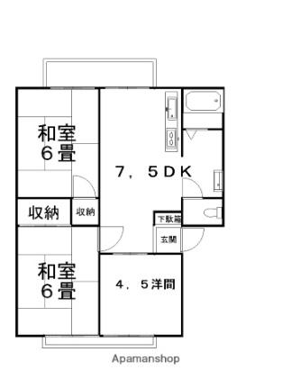 ファミール高須 6 ｜ 高知県高知市高須２丁目（賃貸アパート3DK・2階・55.00㎡） その2