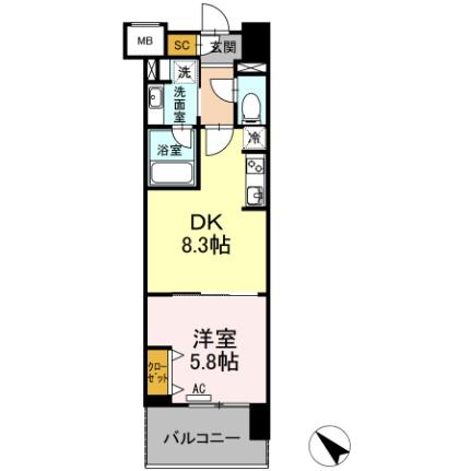 ウィスタリア　レジデンス　博多 1002｜福岡県福岡市博多区博多駅東３丁目(賃貸マンション1DK・10階・34.94㎡)の写真 その2