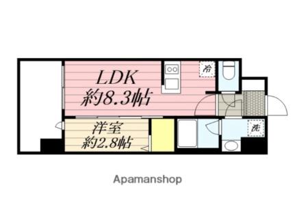 ブランシエスタ千早ＲＪＲ 706｜福岡県福岡市東区千早５丁目(賃貸マンション1LDK・7階・28.13㎡)の写真 その2