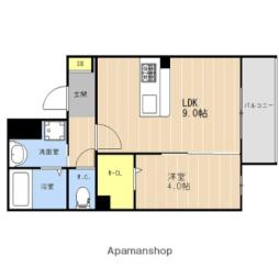 ＬＩＢＴＨ高宮東II 4階1LDKの間取り