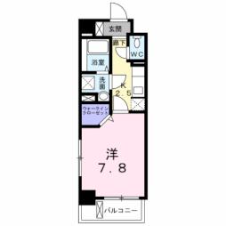 ロータス青山1 5階1Kの間取り