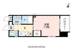 北九州都市モノレール小倉線 城野駅 徒歩8分の賃貸マンション 10階1Kの間取り