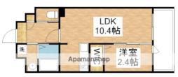 北九州都市モノレール小倉線 片野駅 徒歩7分の賃貸マンション 9階1LDKの間取り