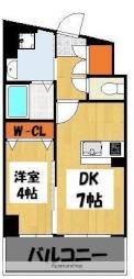 JR鹿児島本線 黒崎駅 徒歩5分の賃貸マンション 10階1DKの間取り