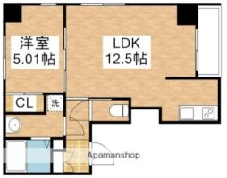 JR鹿児島本線 枝光駅 徒歩12分の賃貸マンション 12階1LDKの間取り