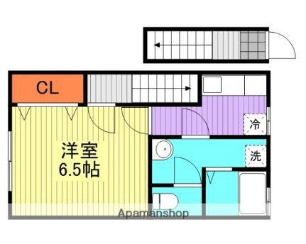 リバーフィールドＢ棟 203｜福岡県八女市馬場(賃貸アパート1K・2階・23.75㎡)の写真 その2