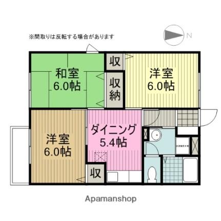 プロスペールＲ 102｜福岡県八女郡広川町大字吉常(賃貸アパート3DK・1階・54.92㎡)の写真 その2