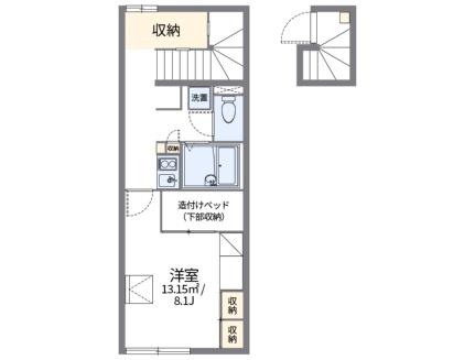 レオパレスパレットくまの 206｜福岡県筑後市大字熊野(賃貸アパート1K・2階・28.02㎡)の写真 その2