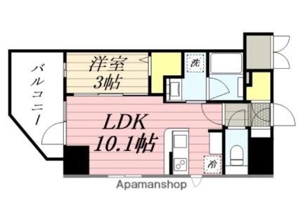 ネストピア県庁口駅前 1302｜福岡県福岡市博多区千代３丁目(賃貸マンション1LDK・13階・34.12㎡)の写真 その2