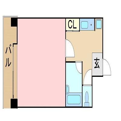 福岡県福岡市中央区大手門１丁目（賃貸マンション1K・8階・19.20㎡） その2