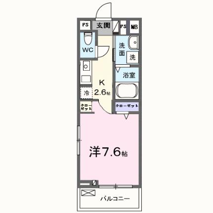 ベルドミール美野島 203｜福岡県福岡市博多区美野島２丁目(賃貸アパート1K・2階・27.02㎡)の写真 その2