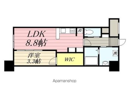 福岡県福岡市中央区唐人町１丁目（賃貸マンション1LDK・3階・34.56㎡） その2