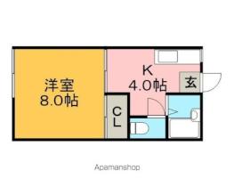 トラッドグリーン 203 ｜ 福岡県久留米市野中町（賃貸アパート1R・2階・26.49㎡） その2