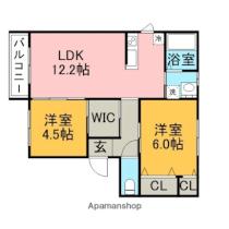 福岡県朝倉市持丸（賃貸アパート2LDK・2階・54.81㎡） その2