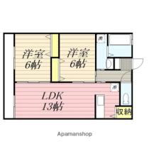 福岡県朝倉市堤（賃貸アパート2LDK・2階・58.00㎡） その2